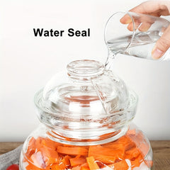 Glass Fermentation Jar with Water Seal Airlock Lid