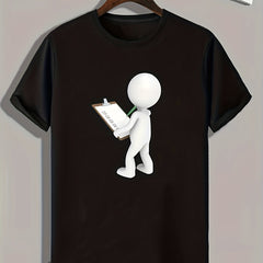 Cartoon Pattern Print Men's Comfy T-shirt
