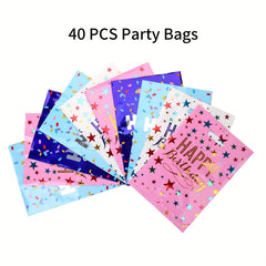40pcs Happy Birthday Party Favor Bags with Handles