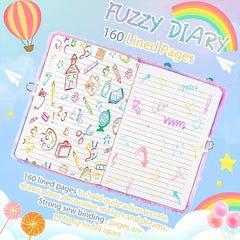 Purple Cat Diary with Heart Lock Gift Set
