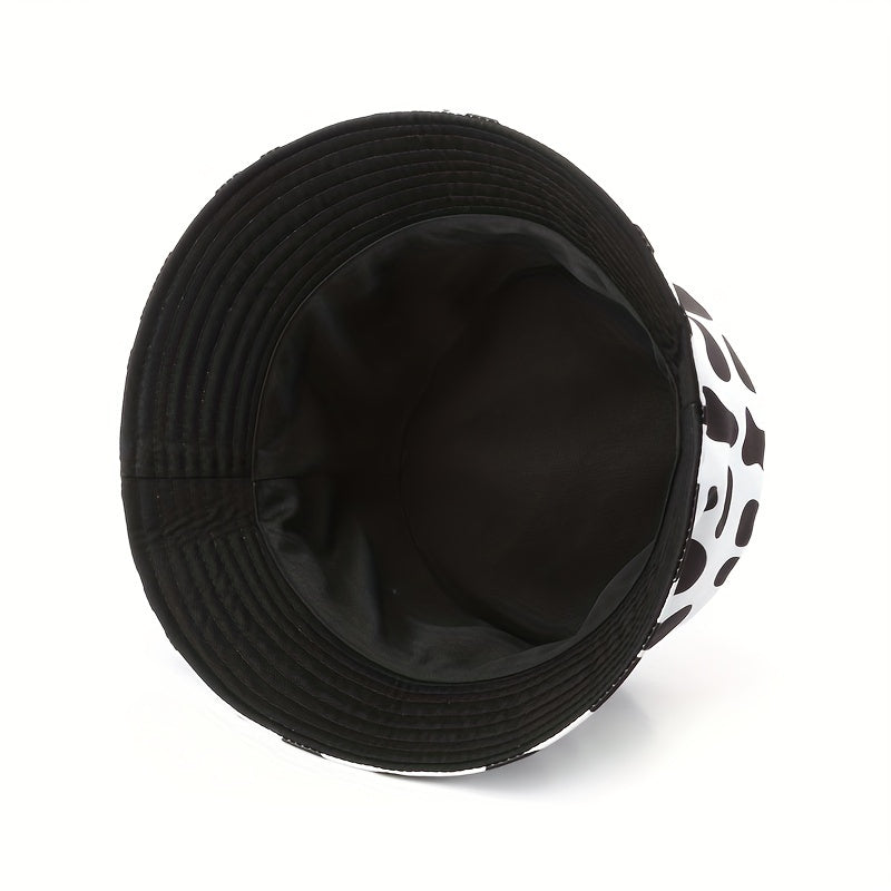 Sunscreen Sunshade Bucket Hat Outdoor Sports Cow Striped Basin Hat