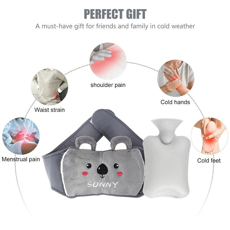 3 Plush Hot Water Bottle & Hand Warmer Set