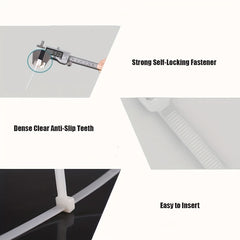 1000pcs Self-locking Nylon Cable Wire Ties 10-16cm