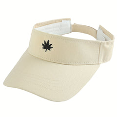 Sunscreen Sunshade Visor Hat with Maple Pattern for Men