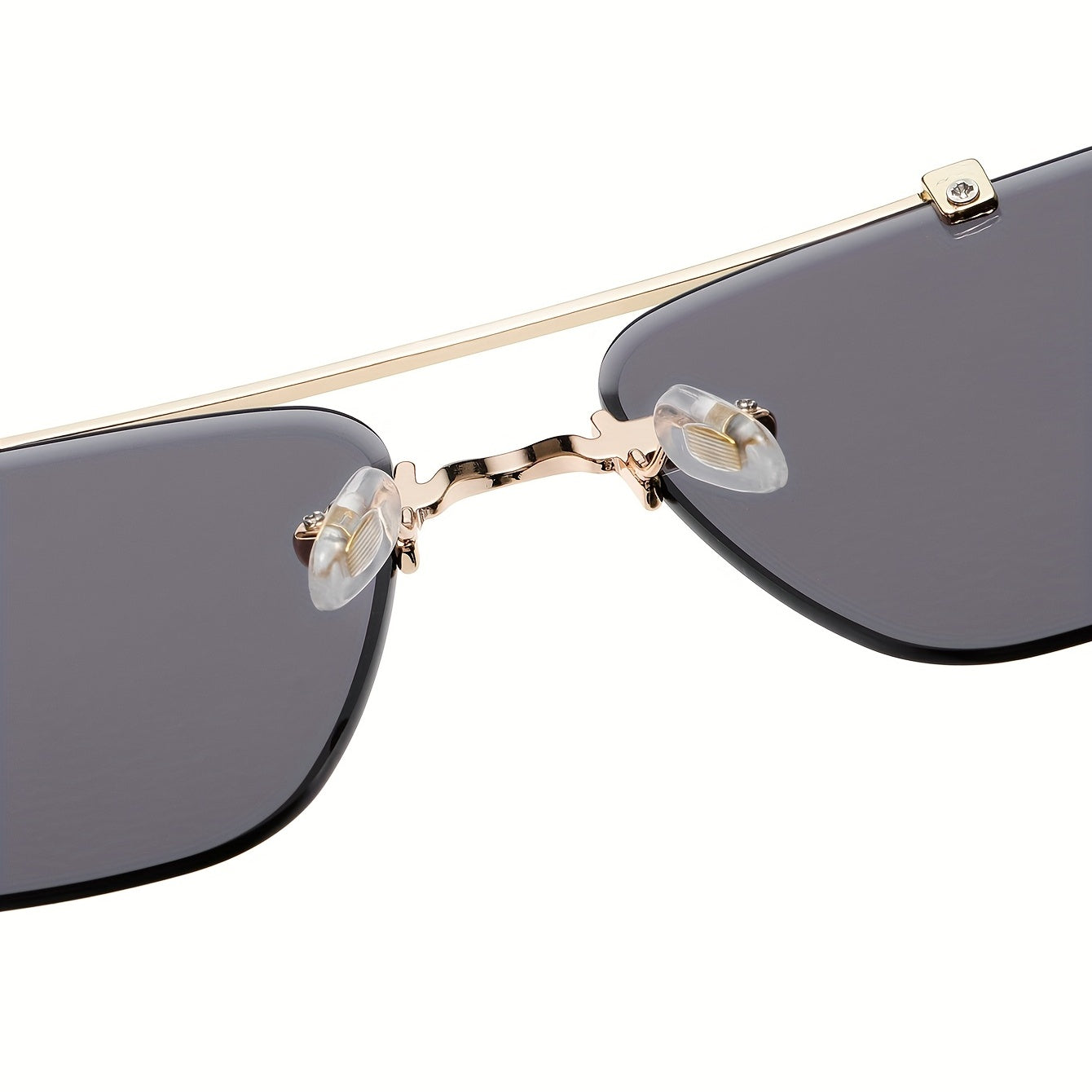 Rimless Sunglasses Star Decor Metal Glasses UV400