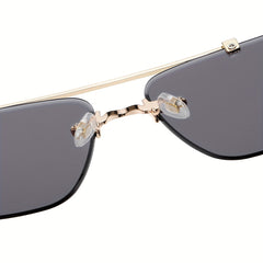 Rimless Sunglasses Star Decor Metal Glasses UV400
