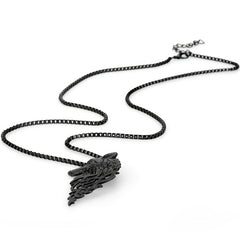Punk Style Wolf Head Pendant Necklace Men's Jewelry Vintage Hip Hop Sweater Chai