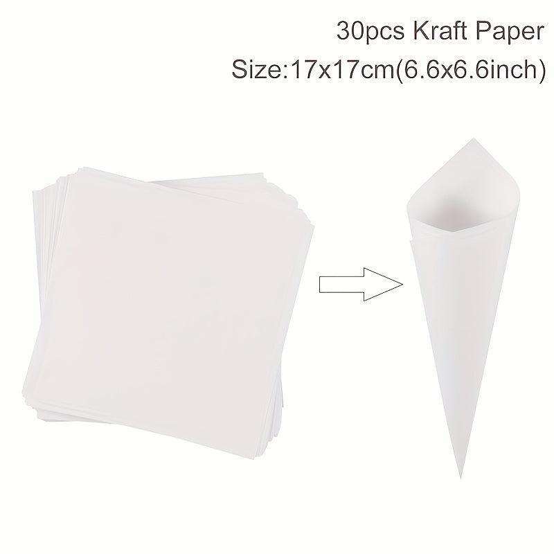 Rustic Wedding Paper Cone Holder Box Confetti Tray