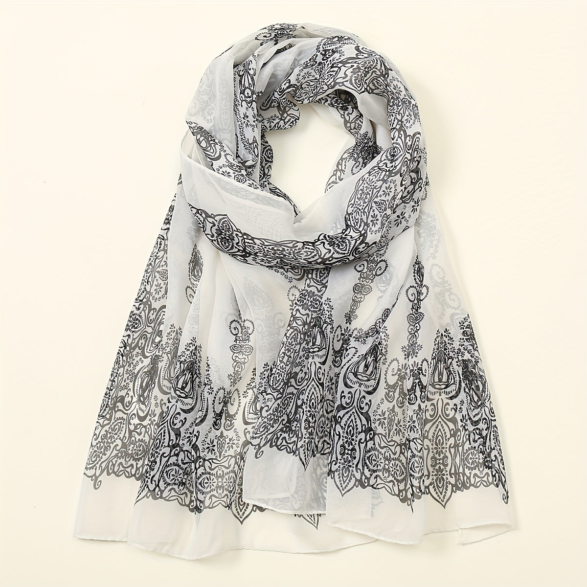 Breathable Print Scarf Sunscreen Shawl Casual Outdoor Wrap
