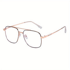 Retro Double Beam Men's Anti Light Business Glasses