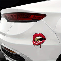 Bullet Lips Car Stickers Creative Decoration for Body Bumper Scratches