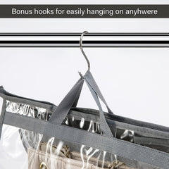 Clear Handbag Dust Bags Zipper Hanging Storage Organizer