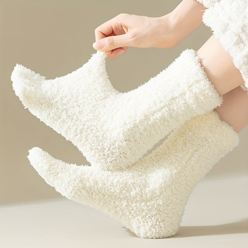 5 Pairs Teenager's Split Toe Tabi Socks Low Cut Five Toe Warm Plush