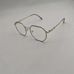Polygonal Anti Light Glasses For Women Men Students