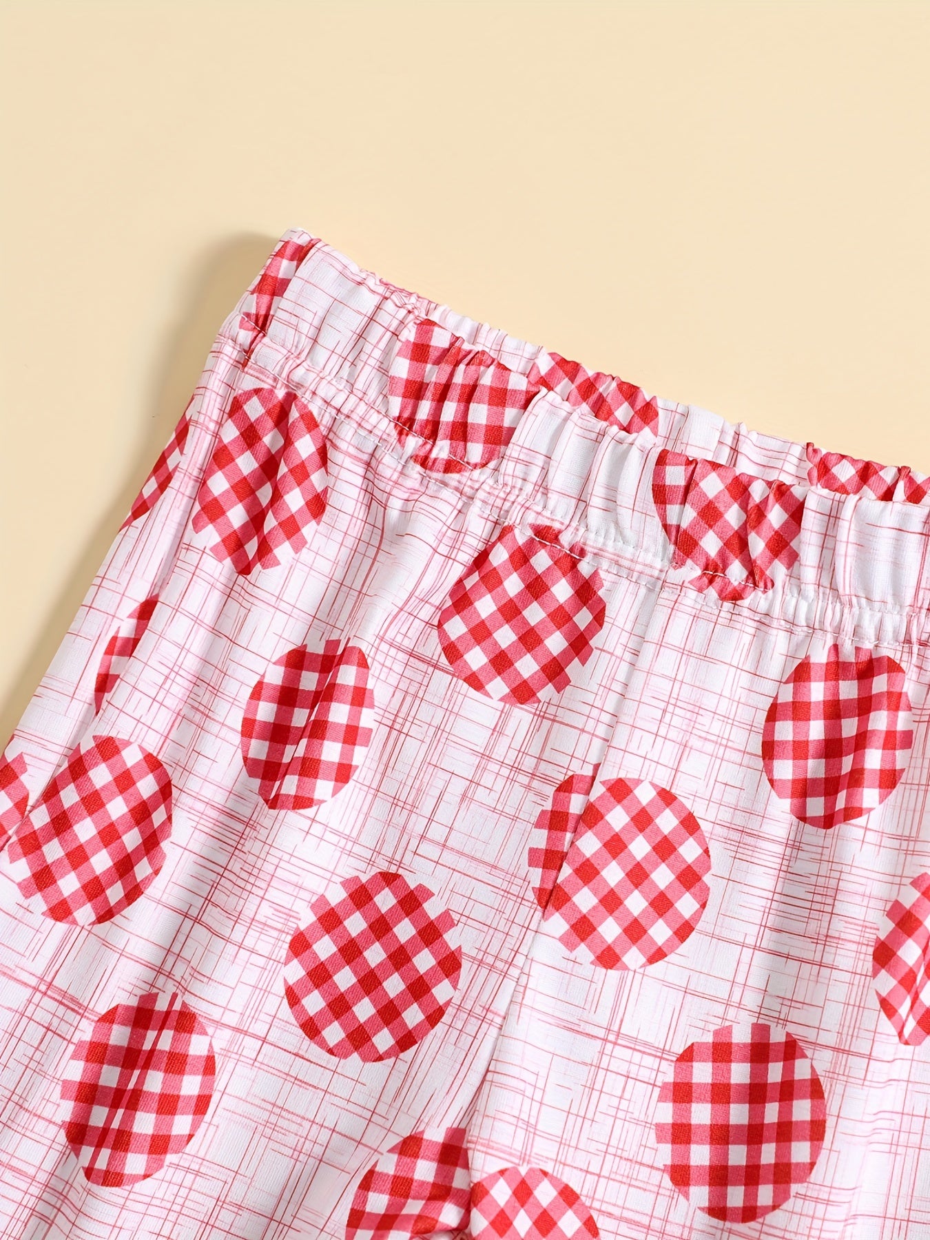 Baby Girls Casual Plaid Flared Pants for Summer