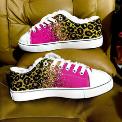 Leopard Print Casual Lace-Up Loafers