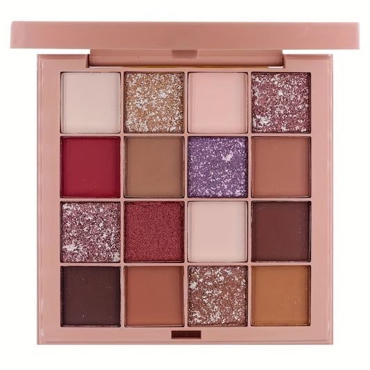 16 Colors Eyeshadow Palette Sequin Matte Pearly Finish Makeup