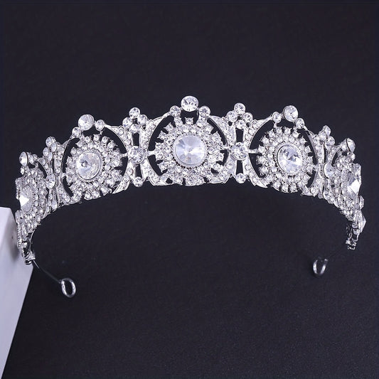 Crystal Rhinestone Crown Tiara Headband Princess Jewelry