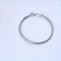 Men's Stainless Steel Snake Bone Chain Bracelet