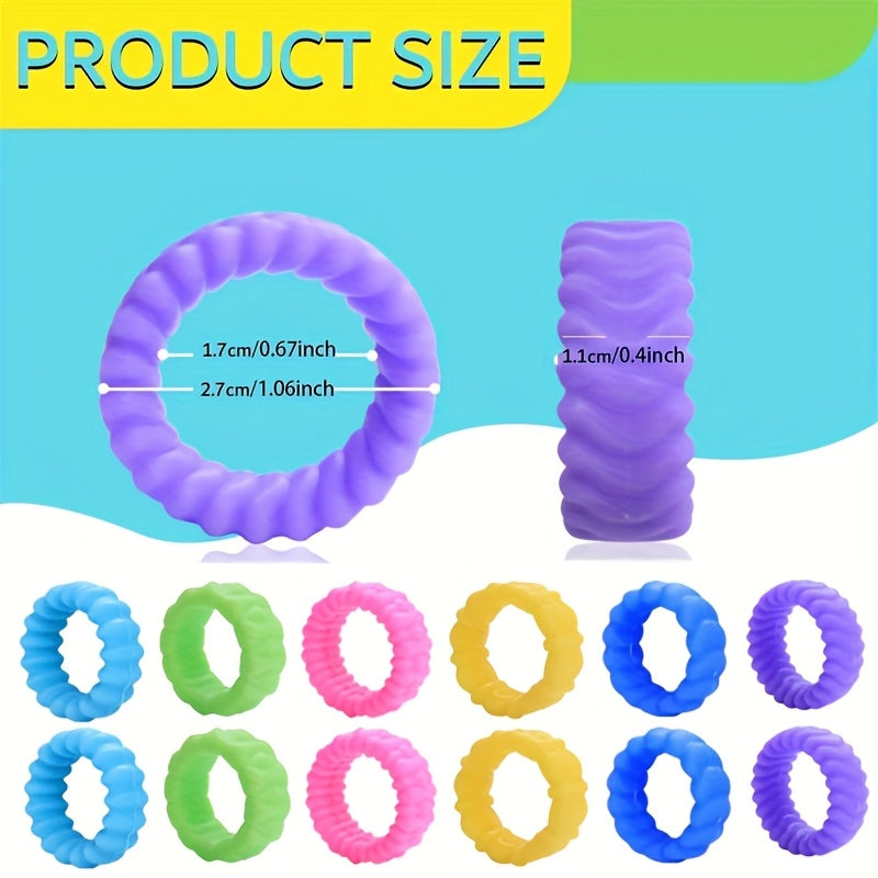 6pcs Dopamine Silicone Sensory Ring Fidget Toy