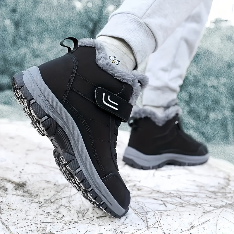 Women's Thermal Snow Boots with Hook & Loop Fastener
