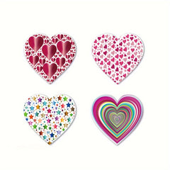 500pcs Red Heart Stickers Wedding Gift Packaging DIY Stickers