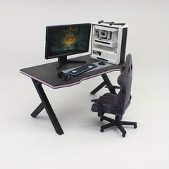 1:12 Scale E-Sports Gaming Setup Scene for Home or Office Decor