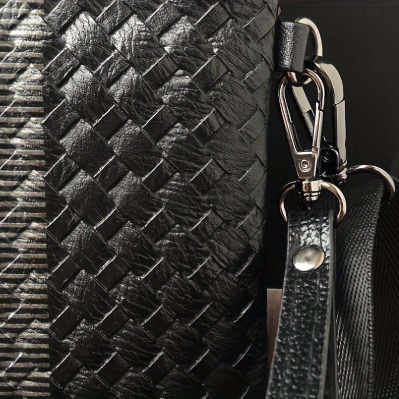 Men's Clutch Bag Large Capacity Woven Handbag Envelope Business Wear