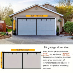 Retractable Screen Magnetic Mosquito Curtain Garage Door Sweep