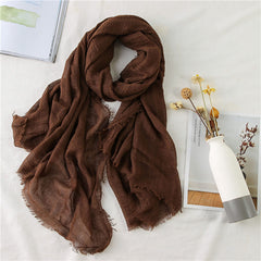 Plain Hijab Caps Scarf Polyester Wrap Elastic Shawls Soft Headband Snood
