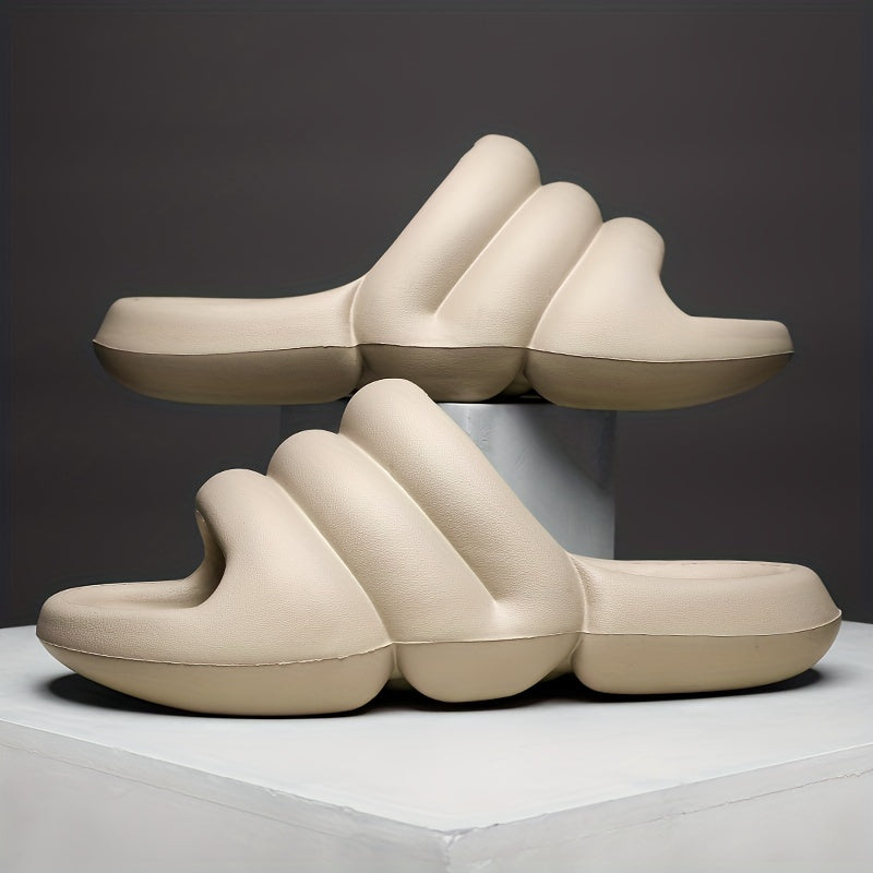 Men's Soft Sole Cloud Slides Non Slip Platform Slides