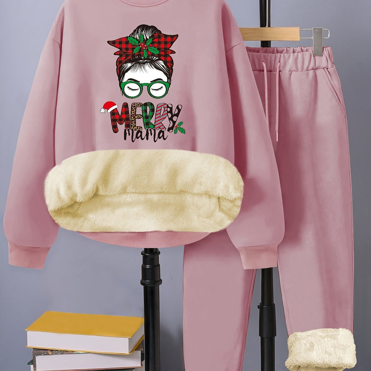 Women's Plus Size Christmas Casual Outfits Set