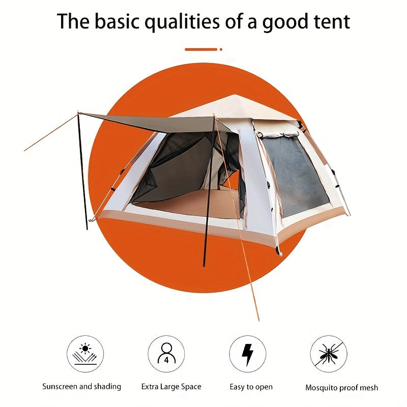 Quick Open 4-sided Camping Tent Ultra Light Sunshade Rainproof