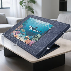 6-in-1 Puzzle Table with Felt Board & Drawers