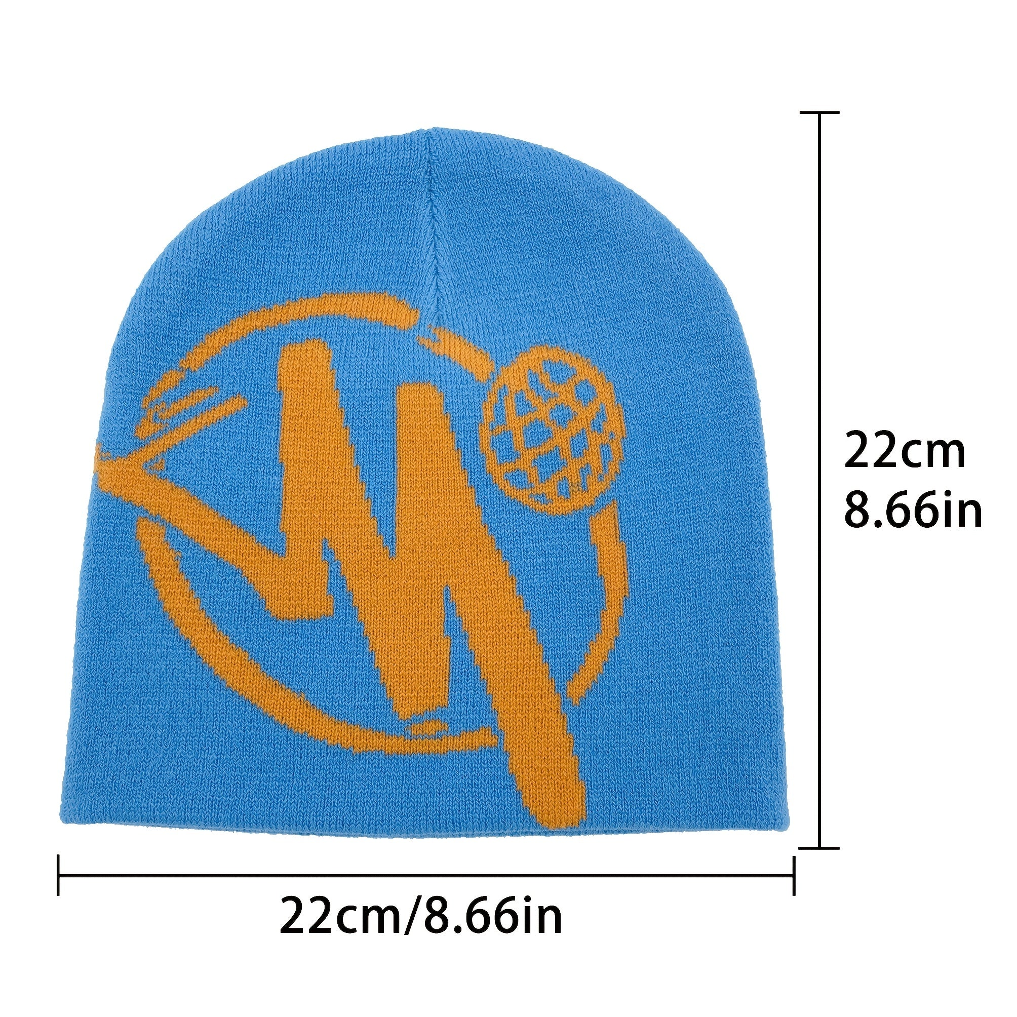 Hip hop Knit Beanie Hat Hat With Printing For Men And Women