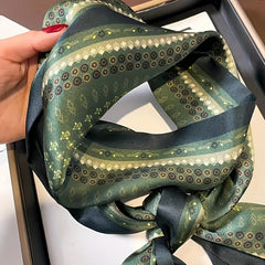 Green Polka Dots Ribbon Neck Scarf