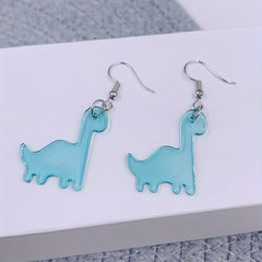 Fun Dino Acrylic Earrings for a Playful Look