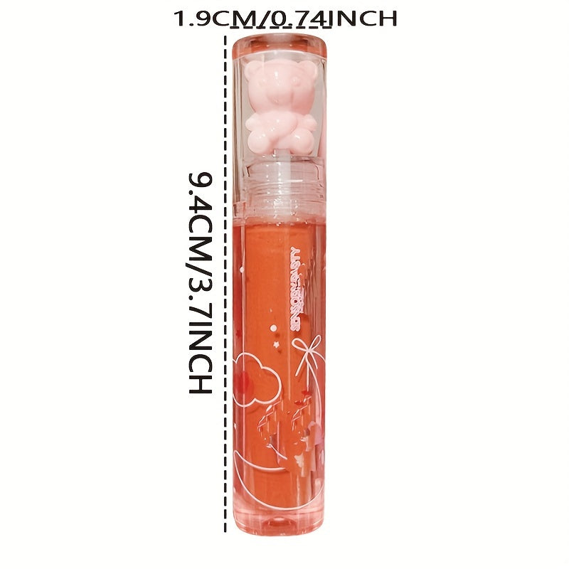 Little Bear Lip Glaze Gloss Jelly Lips Sparkling Light Dew Long Lasting