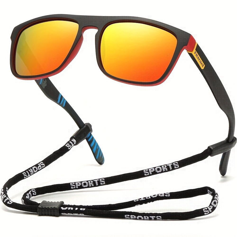 Men's Polarized Cycling Sports Sunglasses with Strap