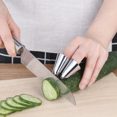 Set of 2 Stainless Steel Finger Guard Vegetable Cutter Finger Guard