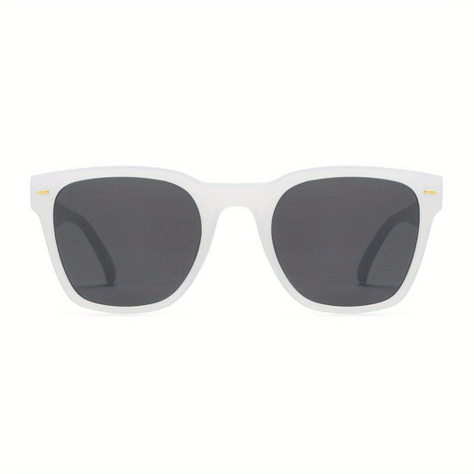 OUWEN Classic Small Square Polarized Sunglasses For Men Retro Mixed Sun Glasses
