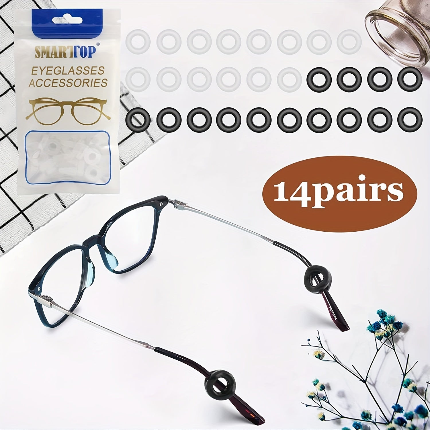 14 Pairs Silicone Glasses Ear Grip Sports Eyeglasses Strap Holder Anti Slip
