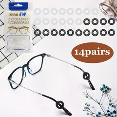 14 Pairs Silicone Glasses Ear Grip Sports Eyeglasses Strap Holder Anti Slip