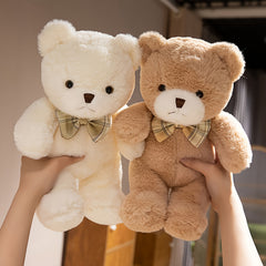 2pcs Teddy Bear Plush Toy with Bow Soft Bear Gift