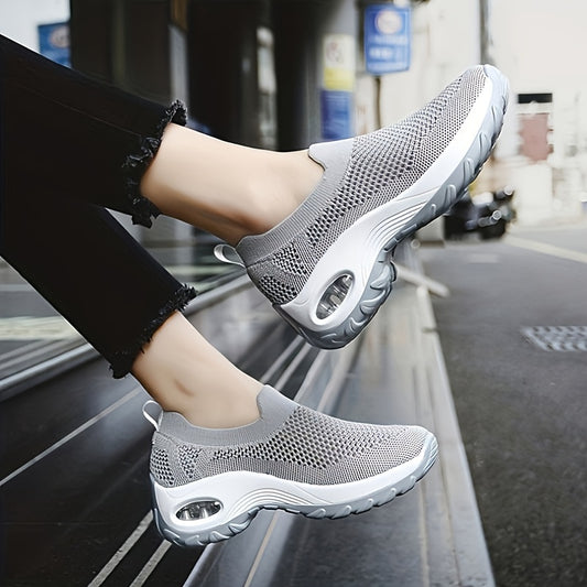 Women's Slip On Mesh Chunky Sneakers Air Cushion Comfort Shoes