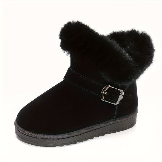 Boys' Soft Warm Snow Boots - Outdoor Winter Hiking Boots