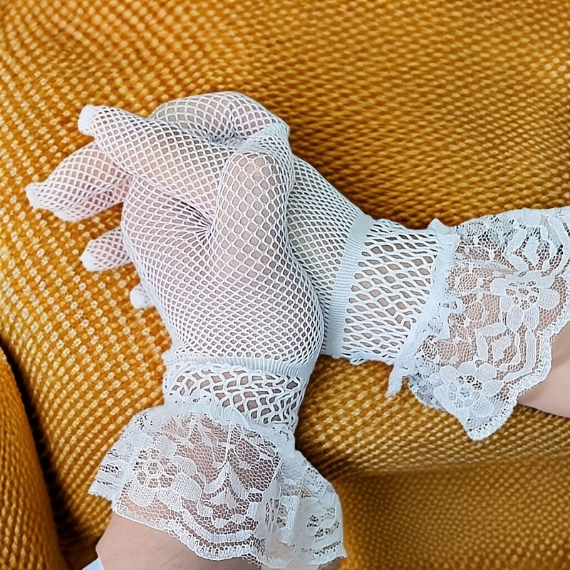 Sexy Fishing Net Gloves for Women