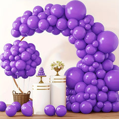 22pcs 25.4cm Purple Matte Latex Balloon Wedding Room Scene Layout