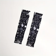 Geometric Universe Ice Sleeves Print UV Protection Gloves