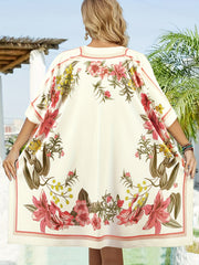  Women's Floral Print Beach Cover Up Scarf